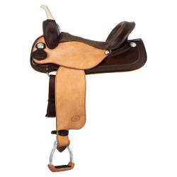 Sella Westwood Basic Barrel Mj Brown/Reverse Natural Border Basket Tooling