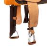 Sella Westwood Basic Barrel Mj Brown/Reverse Natural Border Basket Tooling
