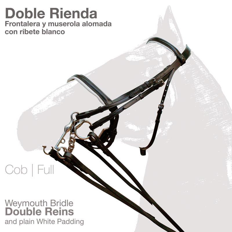 Cabezada Montar Doble Rienda Alomada Cob Ng,,