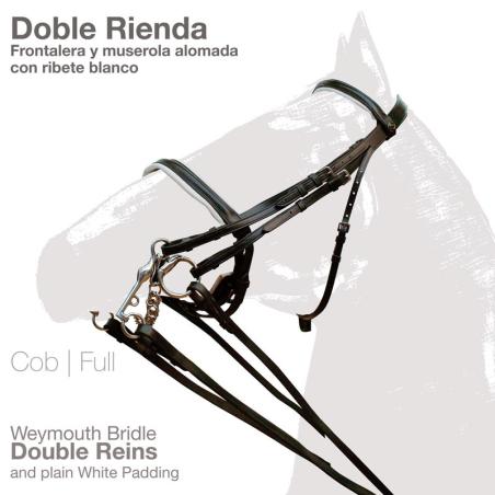 Cabezada Montar Doble Rienda Alomada Cob Ng,,