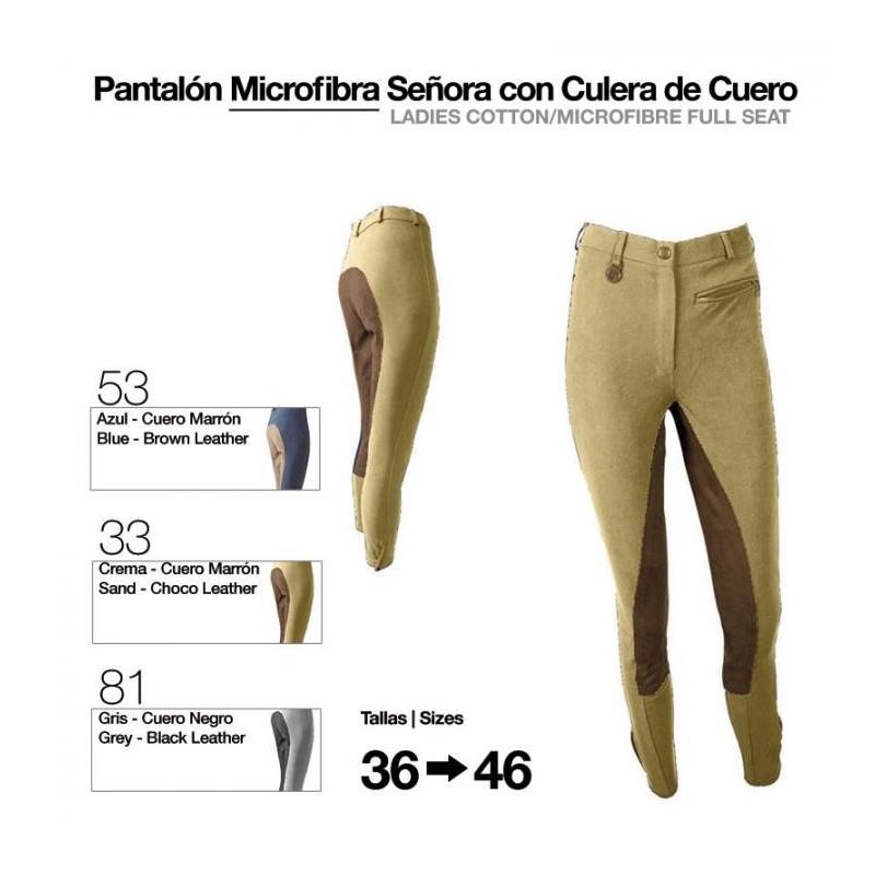 Pantalón Microfibra/cuero Señora