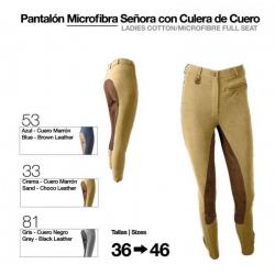  Pantalón Microfibra/cuero Señora