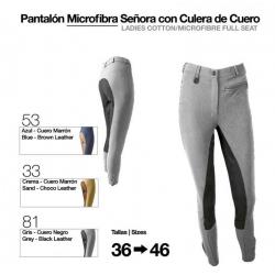  Pantalón Microfibra/cuero Señora