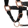 Cavezza In Cuoio Con Inserti In Nylon Intrecciato