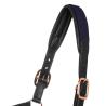 Cavezza In Cuoio Con Inserti In Nylon Intrecciato