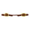 Rolled Harness Leather Curb Strap - Brass