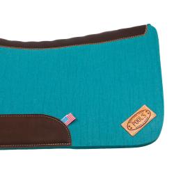 Western Felt Saddle Pad With Leather Inserts