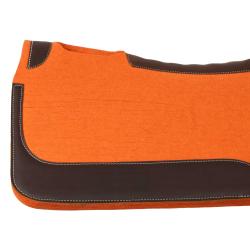 Western Felt Saddle Pad With Leather Inserts