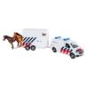 Juguete: Coche Policia Con Van & Caballos 50323