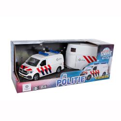 Juguete: Coche Policia Con Van & Caballos 50323