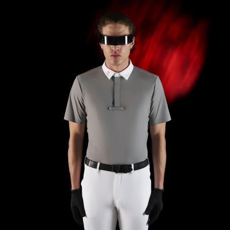 Ridertech Men's Competition Polo Shirt With Short Sleeves And Buttons