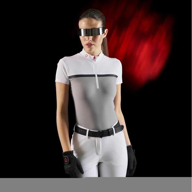 Ridertech Women's Competition Polo Shirt In Perforated Fabric