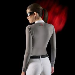 Ridertech Women's Competition Polo Shirt With Long Sleeves And Zip