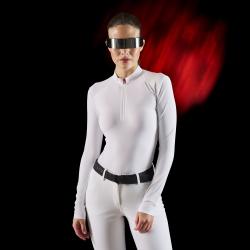 Ridertech Women's Competition Polo Shirt With Long Sleeves And Zip