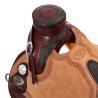 Sella Westwood Basic Barrel Mj Burgundy/Reverse Natural Border Basket Tooling