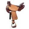 Sella Westwood Basic Barrel Mj Burgundy/Reverse Natural Border Basket Tooling