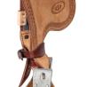 Sella Westwood Basic Barrel Mj Burgundy/Reverse Natural Border Basket Tooling