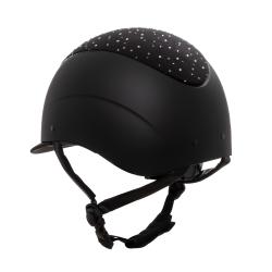 Matt Helmet With Narrow Visor And Rhinestone Logo