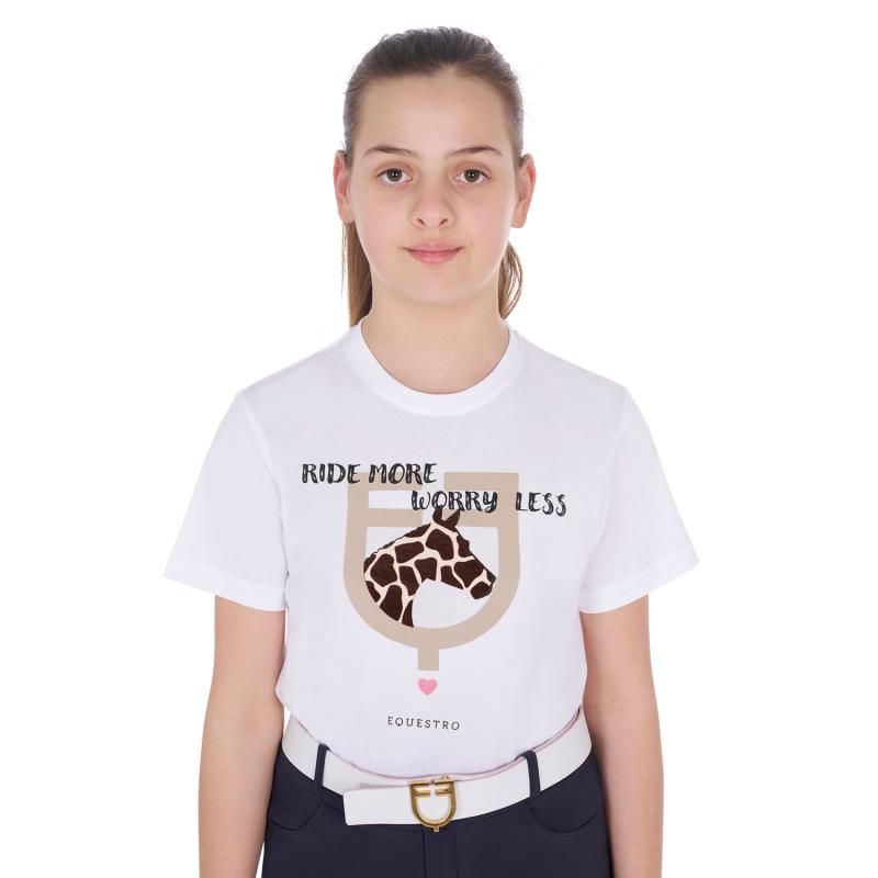 Girls' Ride More Worry Less Cotton T-Shirt