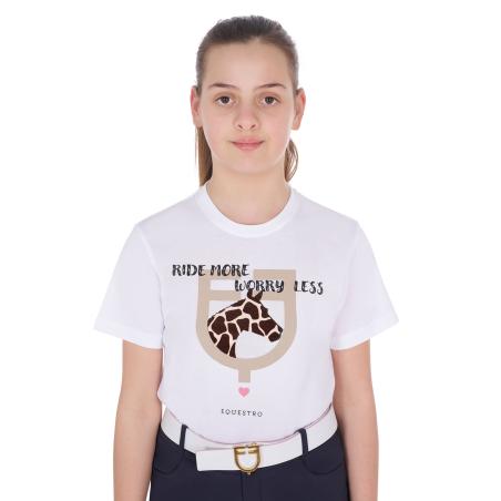 Girls' Ride More Worry Less Cotton T-Shirt