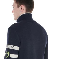 Men's Jacket In Nylon And Knit With Front Zip