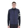 Men's Jacket In Nylon And Knit With Front Zip