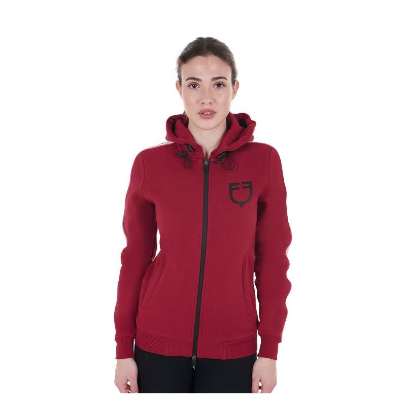 Felpa Da Donna Con Cappuccio E Zip Frontale