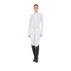 Polo Donna Slim Fit Da Concorso Con Inserti In Mesh