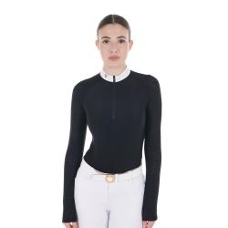 Polo Donna Slim Fit Da Concorso Con Inserti In Mesh