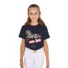 T-Shirt Da Bambina In Cotone Crazy Horse
