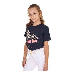 T-Shirt Da Bambina In Cotone Crazy Horse