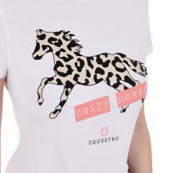 T-Shirt Da Donna In Cotone Crazy Horse