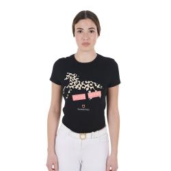 T-Shirt Da Donna In Cotone Crazy Horse