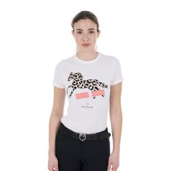T-Shirt Da Donna In Cotone Crazy Horse