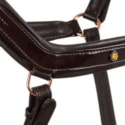 Cavezza Cuoio Lucido Fibbie Rose Gold