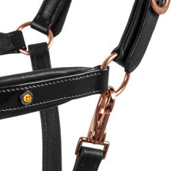 Cavezza Cuoio Lucido Fibbie Rose Gold