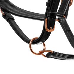 Cavezza Cuoio Lucido Fibbie Rose Gold