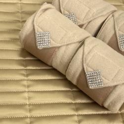 Juego De Mantilla Con Brillantes + Orejeras + Vendas