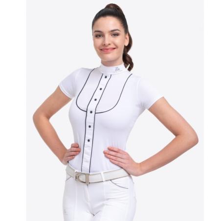 Camiseta Hípica De Concurso Cavalliera Gentle River Manga Corta