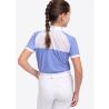 Camiseta Hípica De Concurso Cavalliera Baby Blue Mesh Kids Manga Corta