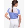 Camiseta Hípica De Concurso Cavalliera Baby Blue Mesh Kids Manga Corta
