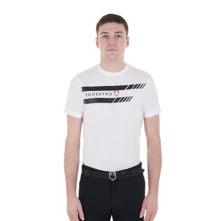 T-Shirt Da Uomo Slim Fit Con Logo Viola E Dettagli Neri