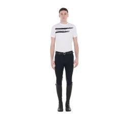 T-Shirt Da Uomo Slim Fit Con Logo Viola E Dettagli Neri