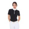 Polo Concorso Donna Slim Fit Con Ruches E Strass