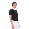 Polo Concorso Donna Slim Fit Con Ruches E Strass