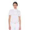Polo Concorso Donna Slim Fit Con Ruches E Strass