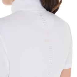 Polo Concorso Donna Slim Fit Con Ruches E Strass