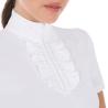 Polo Concorso Donna Slim Fit Con Ruches E Strass