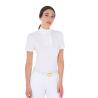 Polo Concorso Donna Slim Fit Con Ruches E Strass