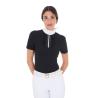 Polo Concorso Donna Slim Fit Con Ruches E Strass